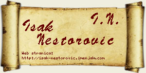 Isak Nestorović vizit kartica